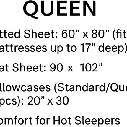 Queen Size Bed Sheets 100% Cotton – Light Green Stripe Printed Sheet Set, Deep Pocket 17”, Cooling Soft Breathable Natural Cotton Bedding for Hot Sleepers – Premium Hotel Quality Draps Queen Coton