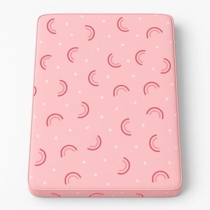 Pink Rainbow Polka Dot 100% Cotton Queen Sheets Set – 450 Thread Count (450TC),