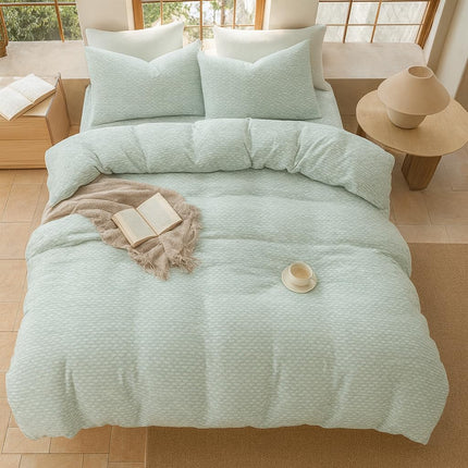 Queen Size Bed Sheets 100% Cotton – Cooling Mint Green Printed Sheet Set, Deep Pocket 17”, Soft Breathable Cotton Bedding for Hot Sleepers, Hotel Quality Draps Queen Coton – Premium Patterned Sheet