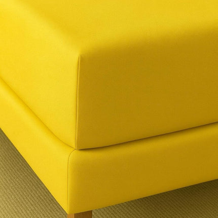 Yellow 100% Cotton Queen Sheets Set – 400 Thread Count, 17"