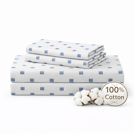 King sheets 100% Cotton Bed Sheet Set – 4 Piece, 400 Thread Count, Deep Pocket, Extra Elastic Corners