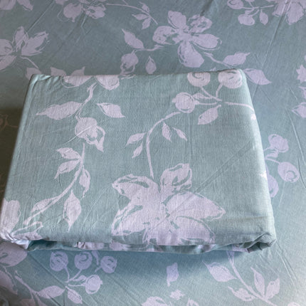 100% Cotton Floral Bed Sheet Set – Queen Size | 150 Thread Count Lightweight Bedding | 4 Corner Elastic Fitted Sheet