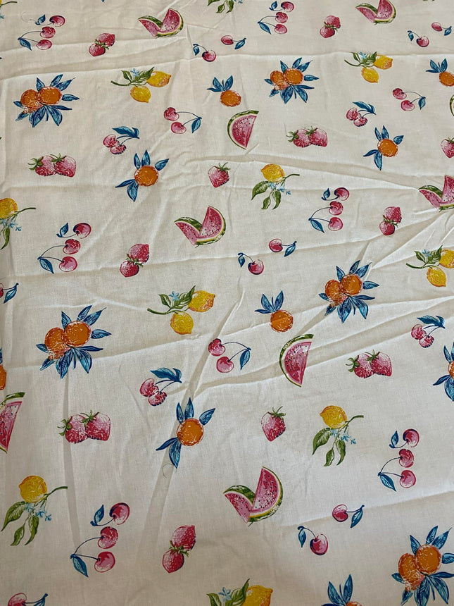 Queen Size Bed Sheets 100% Cotton – Cute Fruit Print Kids Bedding